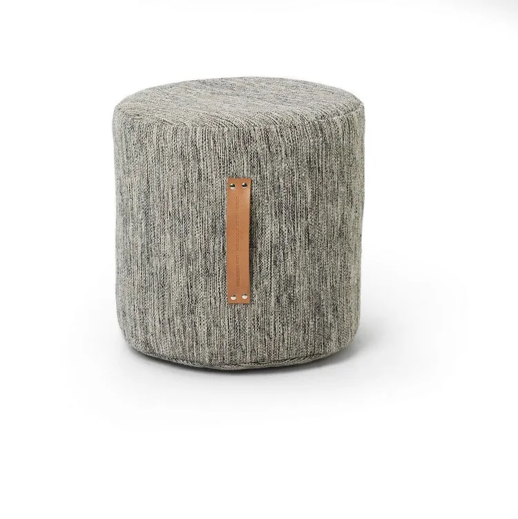 Design House Stockholm pouf stool high Bjork light grey