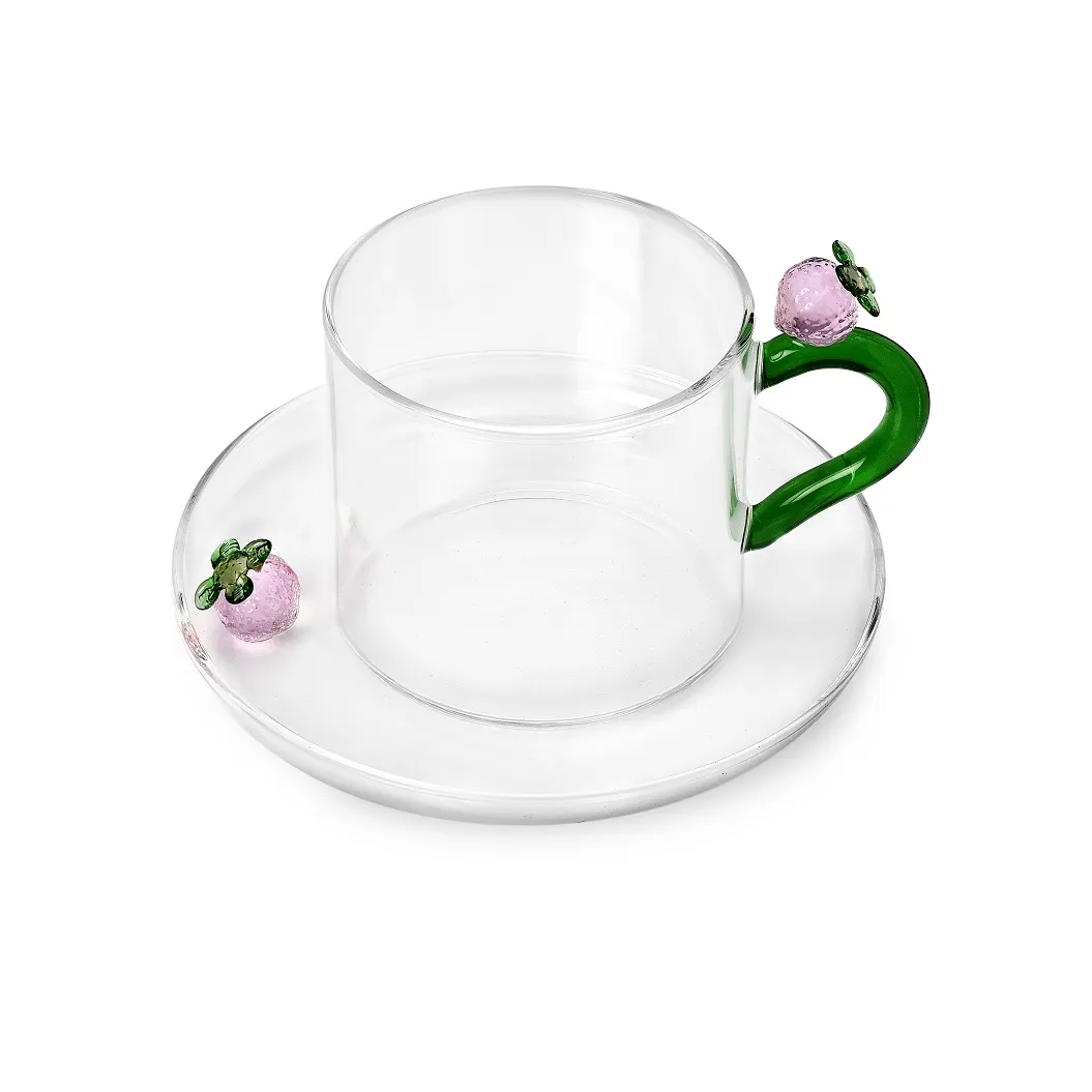 Tazza da The con Piattino Ichendorf Collezione Fruits and Flowers Fragola