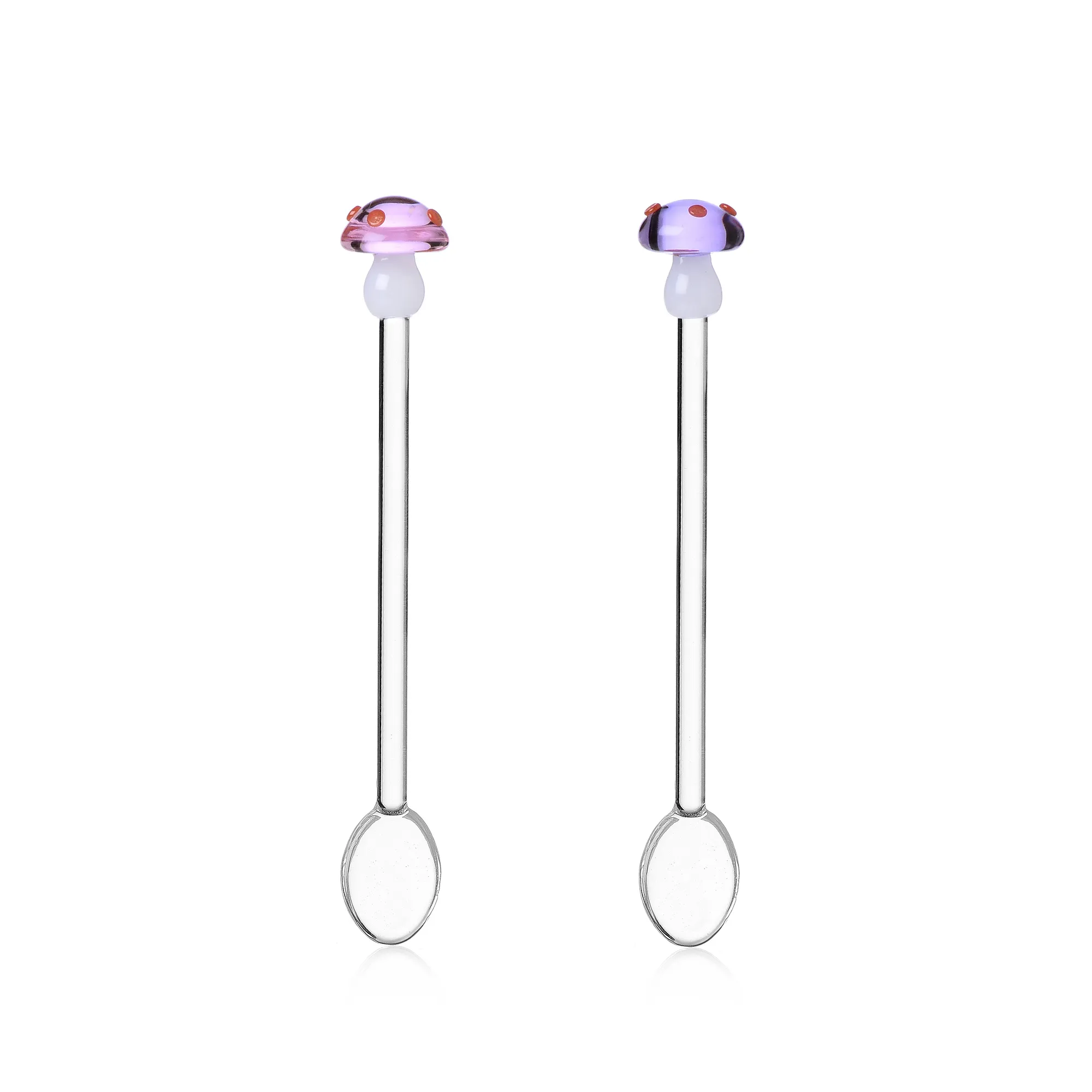 Set 2 Cucchiaini Ichendorf Collezione Alice Funghi Viola e Rosa