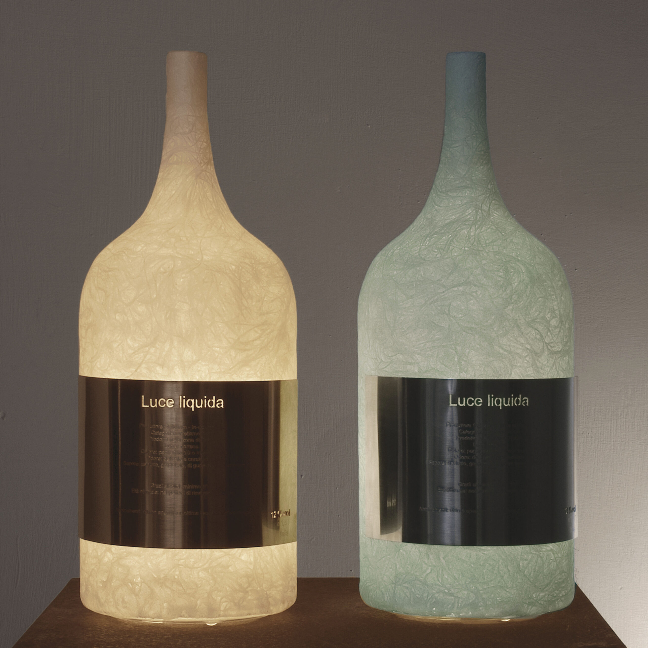 Table Lamp Luce Liquida 1 In-Es Artdesign Collection Luna Color Orange Size 35 Cm Diam. Ø 13 Cm