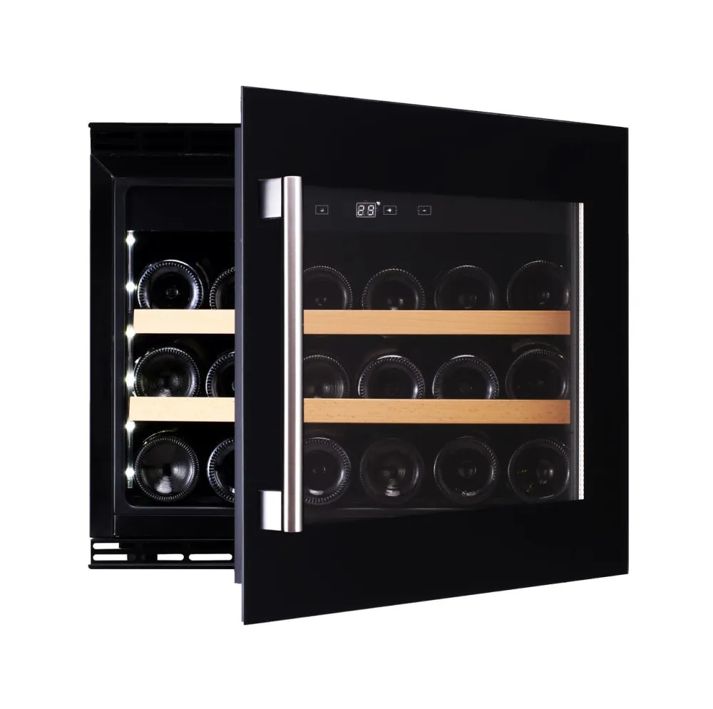 Dunavox VS-18.46B Wine cellar 18 bottles in black glass