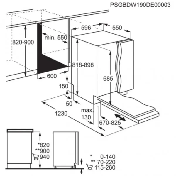 Dishwasher Fully Integrated Series 700 GlassCare 60 cm