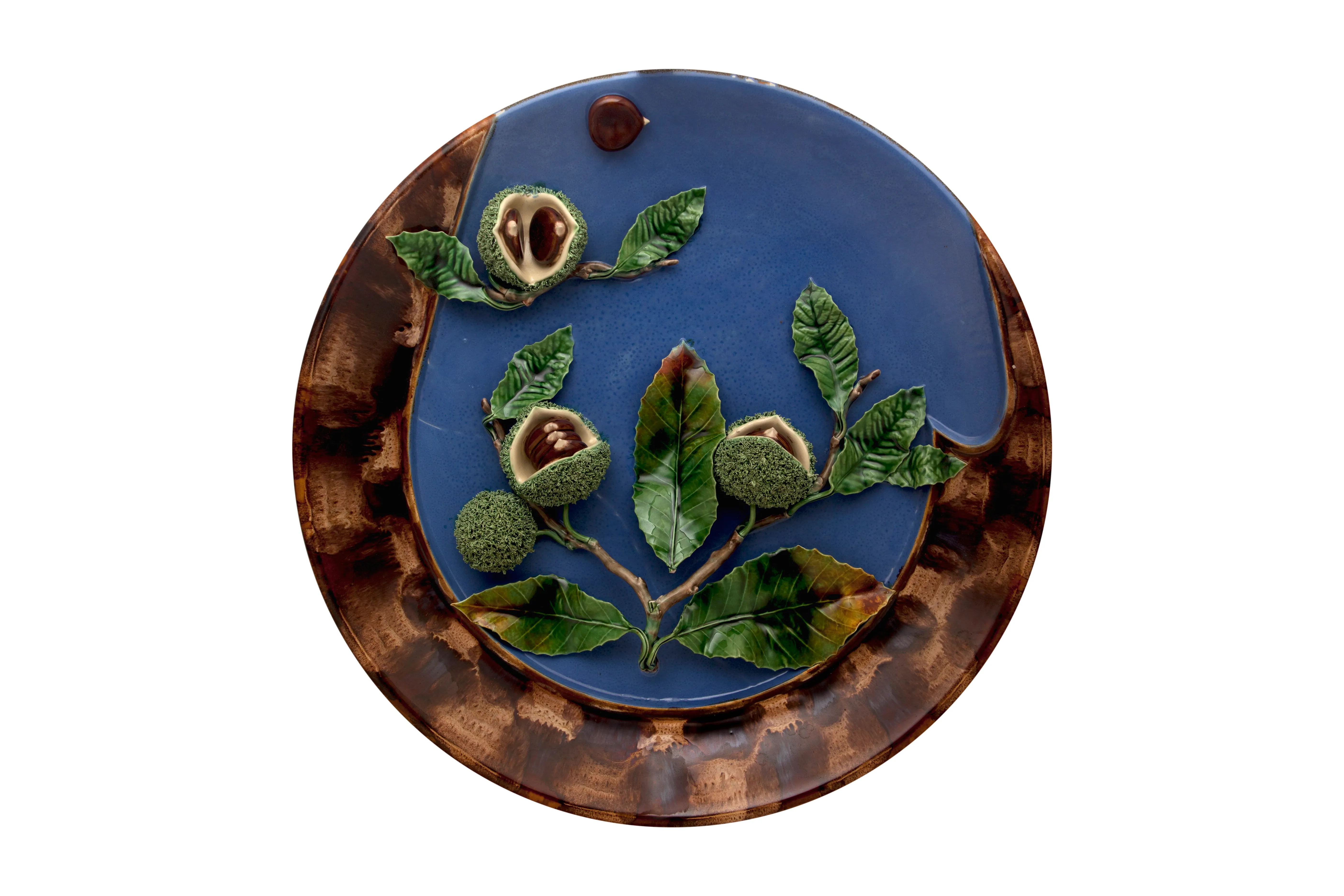 Large Plate with Chestnuts Bordallo Pinheiro 40 cm