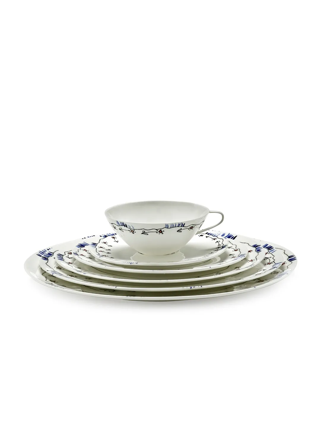 Tea Cup with Saucer Anemone Milk Mf Marni by Serax