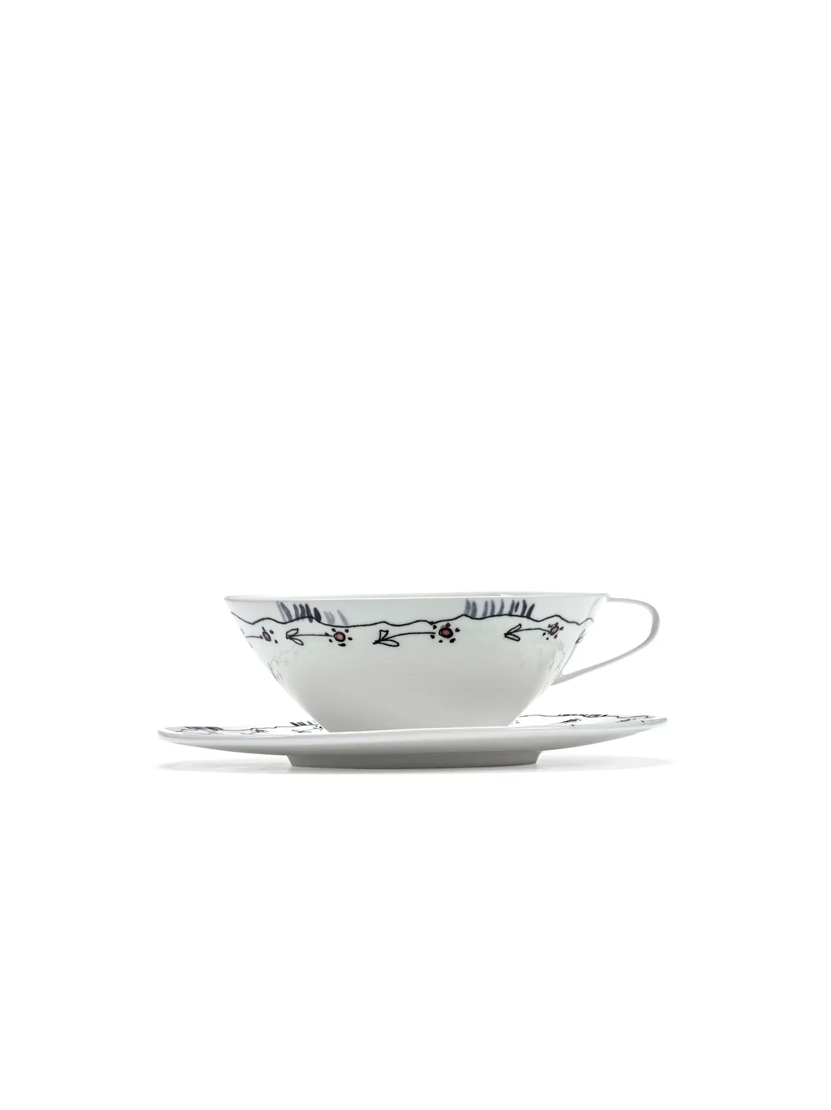 Tea Cup with Saucer Anemone Milk Mf Marni by Serax