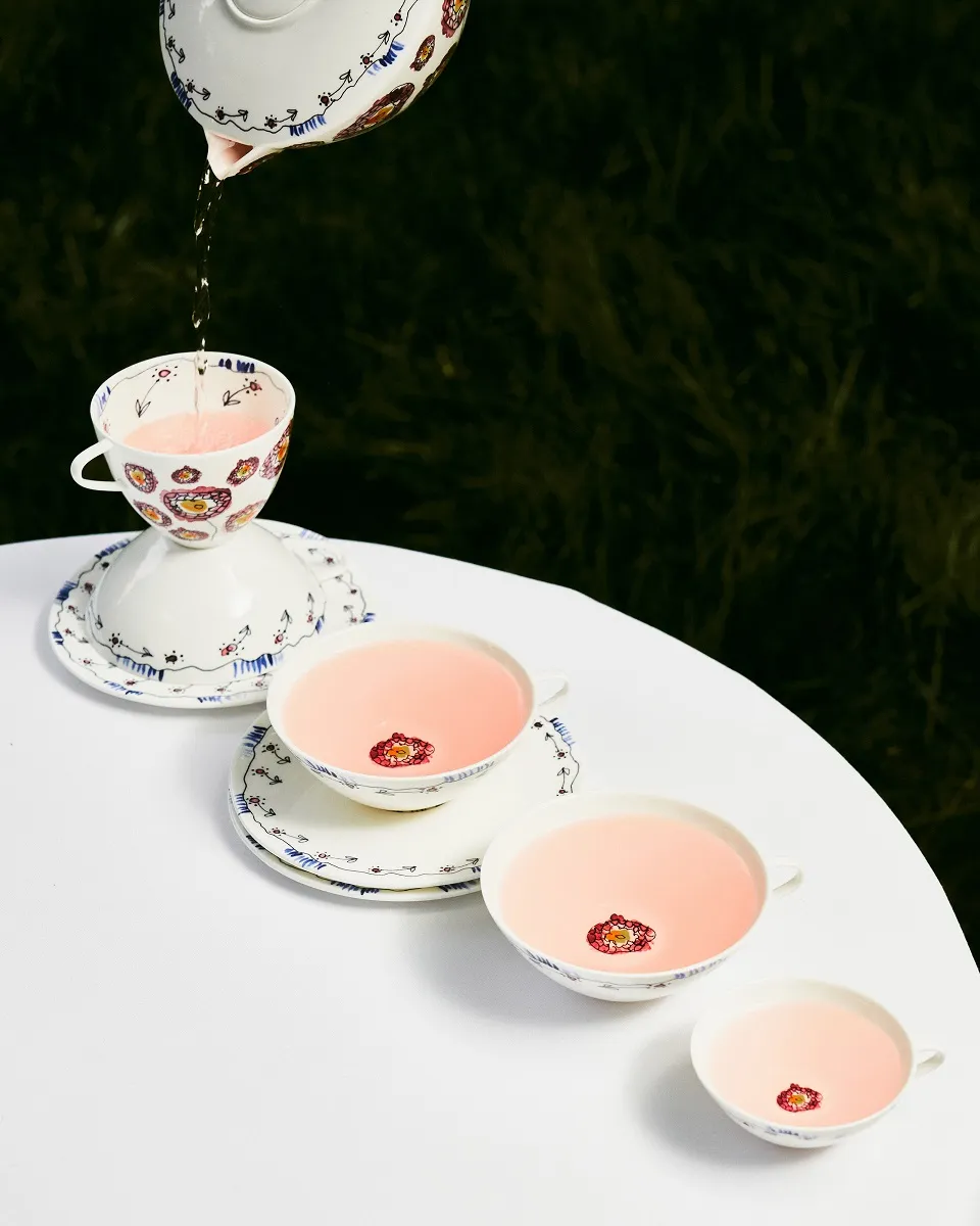 Tea Cup with Saucer Anemone Milk Mf Marni by Serax