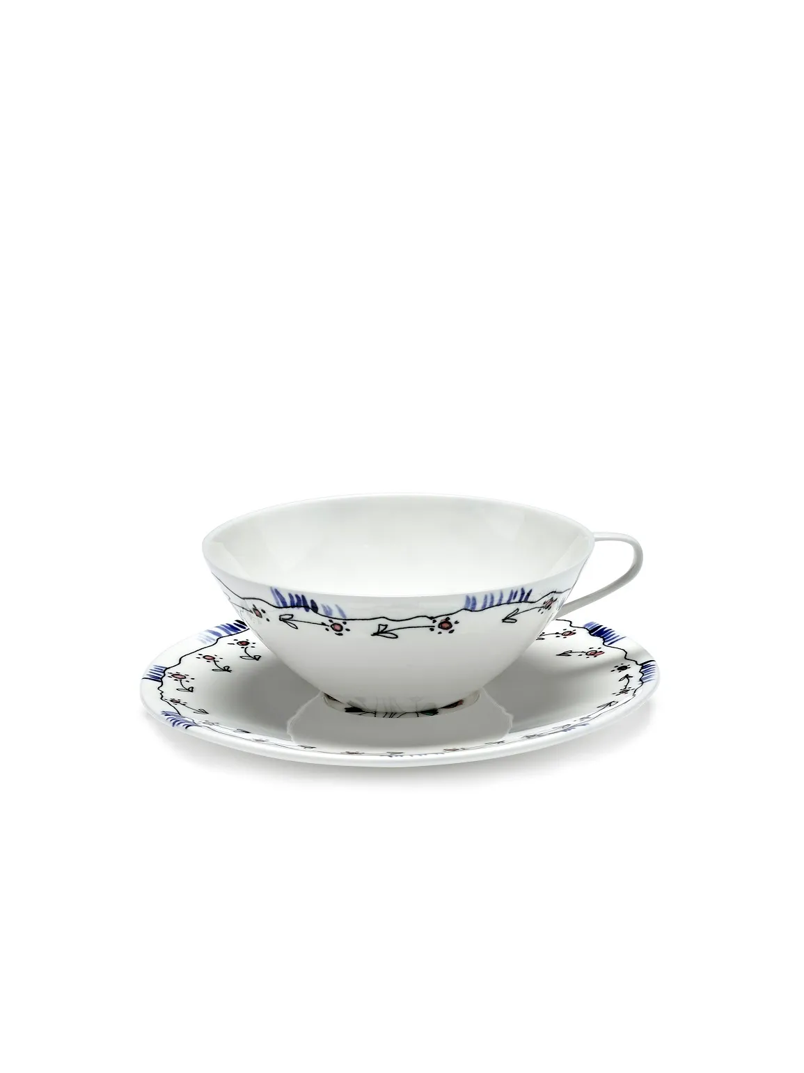 Tea Cup with Saucer Anemone Milk Mf Marni by Serax