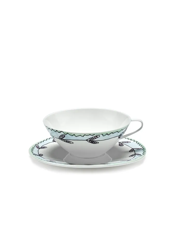 Tea Cup with Saucer Blossom Milk Mf Marni by Serax