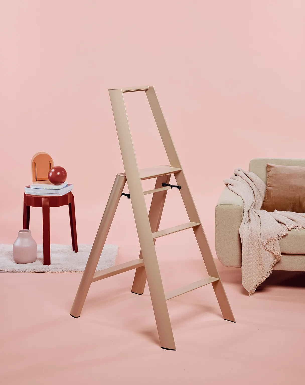 Metaphys Design Lucano 3 steps ladder Brown Peach